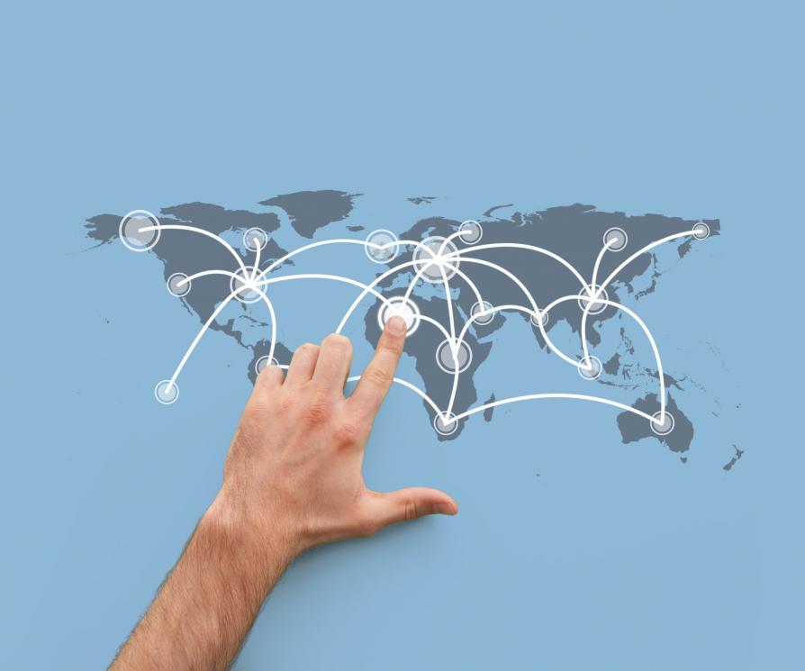 global connection outsourcing concept image